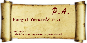 Pergel Annamária névjegykártya