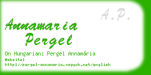 annamaria pergel business card