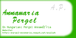 annamaria pergel business card